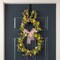Set of 2 24.5"H Easter Spring Bunny Shaped Eggs Wreath with Satin Ribbon Bow for Front Door Wall Decor